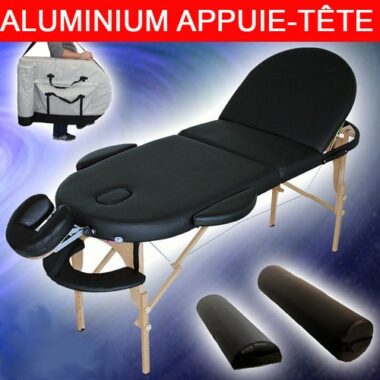 Table de massage 3 Zones Reiki Ovale Pliante 10 cm d’épaisseur