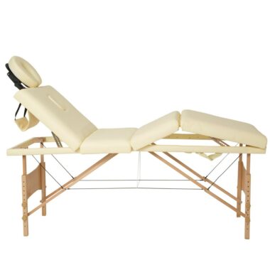 Table de massage Pliante 4 Zones Bois, Lit massage Portable