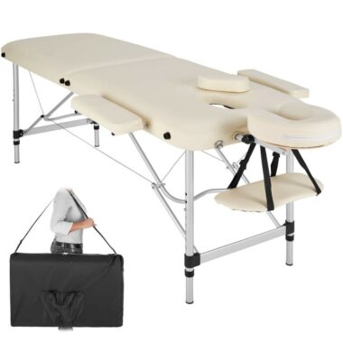 Table de massage Pliante 2 Zones Aluminium Portable + Housse