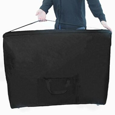 Housse de transport noire à roulettes pour table de massage - Norme CE