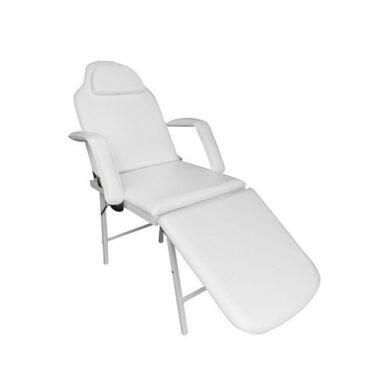 Fauteuil de soins inclinable et pliant blanc crème