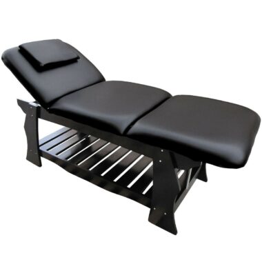Table de massage fixe en bois , spa, salon de massage cosmétique