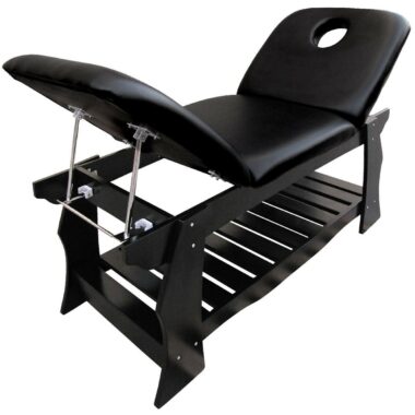 Table de massage fixe en bois , spa, salon de massage cosmétique