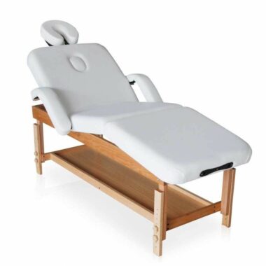 Table de massage en bois fixe réglable multiposition avec accoudoirs Esthéticienne Tatoueur Physiothérapeute MASSAGE-PRO