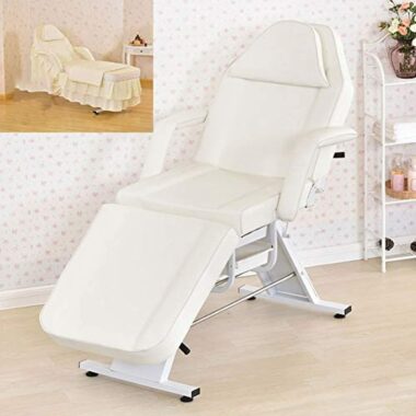 Amimilili Fauteuil de Massage Accoudoir Chaise Cosmétique Multifonction Réglable en Position Horizontale,Blanc,B