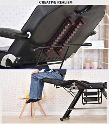 Amimilili Fauteuil de Massage Accoudoir Chaise Cosmétique Multifonction Réglable en Position Horizontale,Blanc,B – Image 5
