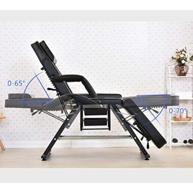 Amimilili Fauteuil de Massage Accoudoir Chaise Cosmétique Multifonction Réglable en Position Horizontale,Blanc,B – Image 6