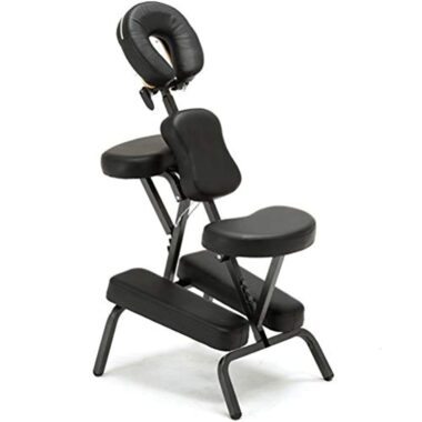 Chaise de Massage Shiatsu Siège Ergonomique Masseur Assis en Tissu Oxford avec Pliante Professionnel Accoudoir Réglable Spa Détente,Noir