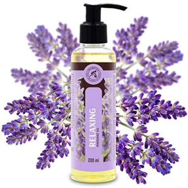Huile Massage 200ml - 100% Pur & Naturel - Huile de Massage Relaxante - Massage Huiles pour Soulager le Stress - Bon Sommeil - Relax - Beautй - Bien-Кtre - Peau - Aromathйrapie - Oil Massage