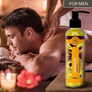 Huile de Massage Sensuelle 200ml - 100% Pur & Naturel - Ylang Ylang & Jojoba - Huile Massage Sexuel au Parfum Merveilleux - Aphrodisiaque - Cosmétiques Naturels – Image 7