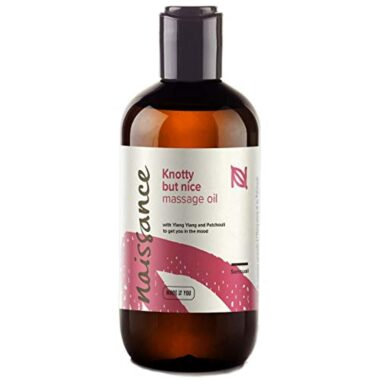 Naissance Huile de Massage Sensuelle et Aphrodisiaque « Knotty but Nice » - 250ml - Mélange 100% naturel d’huile de Pépins de Raisin et d’huiles essentielles