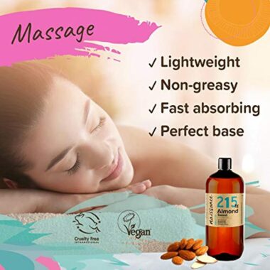 Naissance Huile d’Amande Douce (n° 215) – 1 litre – 100% naturelle, végan, sans OGM – inodore, parfaite pour les massages, les cheveux et la peau – Image 3