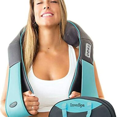 Shiatsu Masseur pour Cou Épaules et Dos - Appareil de Massage Cervical, Coussin de Massage Chauffant pour Dos, Cou, Epaules, Cervical, Nuque, Pied, Jambe