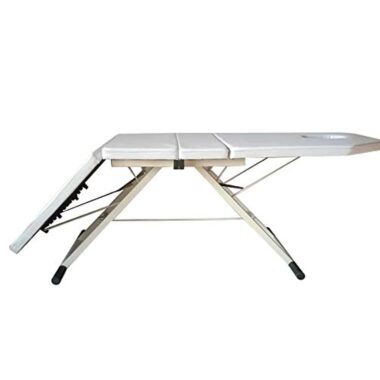 Table de Massage Pliante Professionnelle Lit Cosmétique Kiné Portable Ergonomique - En PVC - Hauteur 70 cm - Blanc - Pour salon de beauté – Image 6