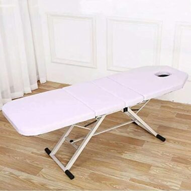 Table de Massage Pliante Professionnelle Lit Cosmétique Kiné Portable Ergonomique - En PVC - Hauteur 70 cm - Blanc - Pour salon de beauté – Image 7