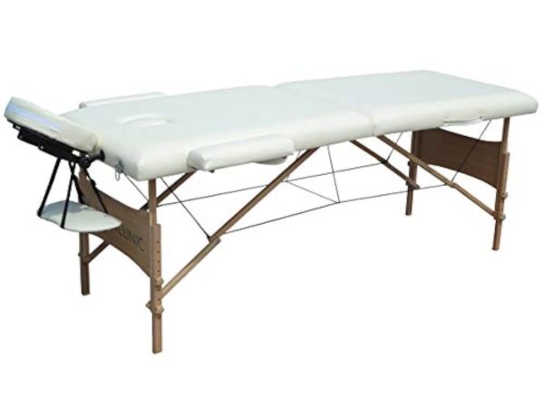 Mobiclinic, Table de masage Pliante, CM-01 Light, 186x60 cm, Lit de Massage, Marque européenne, Appui-tête, Hauteur réglable, Portable, Bois, Massage, Portable, Jusqu'à 250 kg, Crème