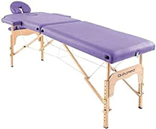 QUIRUMED Table Pliante Massage en Bois Easy 186 x 66 cm Violet