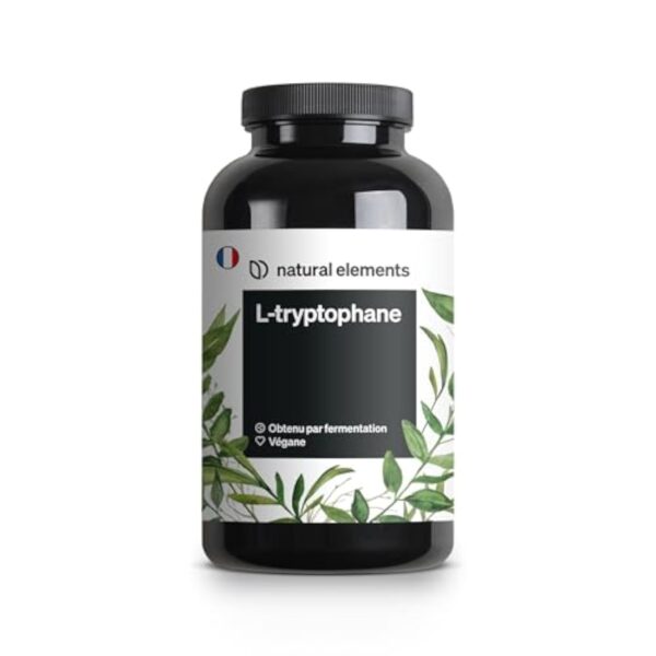 L-Tryptophane 500mg par Capsule – 240 Capsules (8 mois d'approvisionnement) – Supplément pour Améliorer la Qualité de Sommeil – Complément Tryptophan Relaxant Anti-Stress – 100% Végétalien