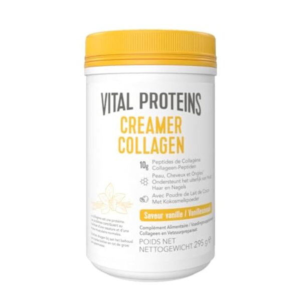 Vital Proteins Creamer Collagen Vanille - Peptides de Collagène - Peau, Ongles, Cheveux - Sans Sucres Ajoutés, Sans Gluten, Saveur Vanille - 10g par portion - Boite de 295g. – Image 2
