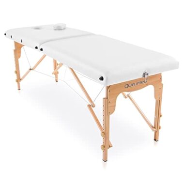 QUIRUMED Table Pliante en Bois Basic 180 x 60 cm (Blanc)