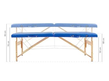 QUIRUMED Table de Massage Pliante en Bois Easy, Couleur Orange, 182 x 60 cm, Similicuir, Portable, Tête Amovible Légère, Trou pour Le Visage, Hauteur Réglable, Jusqu'à 120 kg – Image 3