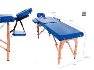 QUIRUMED Table de Massage Pliable en Bois Easy, Couleur Rose, 194 x 70 cm, Table de Massage, Massage physiothérapie, Similicuir tête articulée, Hauteur réglable, 2 Corps jusqu'à 150 kg – Image 3