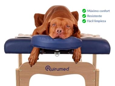 QUIRUMED Table de Massage Pliante en Bois Easy, Couleur Orange, 182 x 60 cm, Similicuir, Portable, Tête Amovible Légère, Trou pour Le Visage, Hauteur Réglable, Jusqu'à 120 kg – Image 4