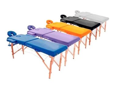 QUIRUMED Table de Massage Pliable en Bois Easy, Couleur Rose, 194 x 70 cm, Table de Massage, Massage physiothérapie, Similicuir tête articulée, Hauteur réglable, 2 Corps jusqu'à 150 kg – Image 5