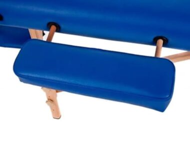 QUIRUMED Table de Massage Pliable en Bois Easy, Couleur Blanche, 186 x 66 cm, Table de Massage, Massage physiothérapie, Similicuir tête articulée, Hauteur réglable, 2 Corps – Image 6
