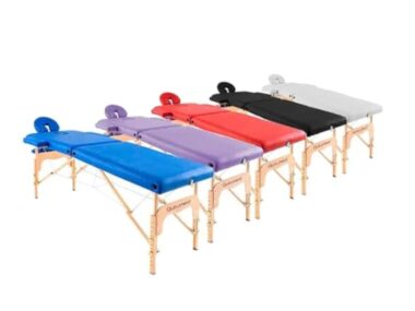QUIRUMED Table de Massage Pliable en Bois Easy, Couleur Blanche, 186 x 66 cm, Table de Massage, Massage physiothérapie, Similicuir tête articulée, Hauteur réglable, 2 Corps – Image 7