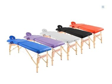 QUIRUMED Table de Massage Pliante en Bois Easy, Couleur Orange, 182 x 60 cm, Similicuir, Portable, Tête Amovible Légère, Trou pour Le Visage, Hauteur Réglable, Jusqu'à 120 kg – Image 9