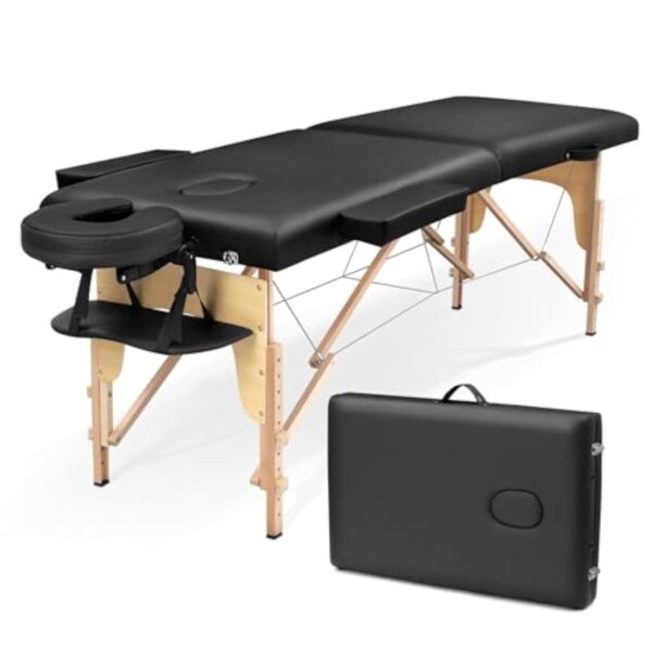 Perfur Casa Table de Massage Pliable - 2-Zones Table Massage Professionnelle pour Spa et Physiothérapie et Tatouage